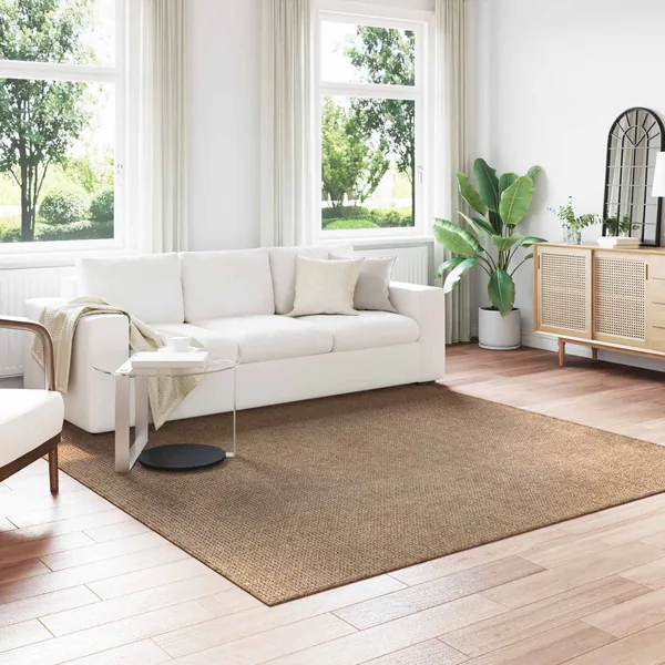 Tapis de surface Carré AGIRA Naturel 240 x 240 cm Polyester