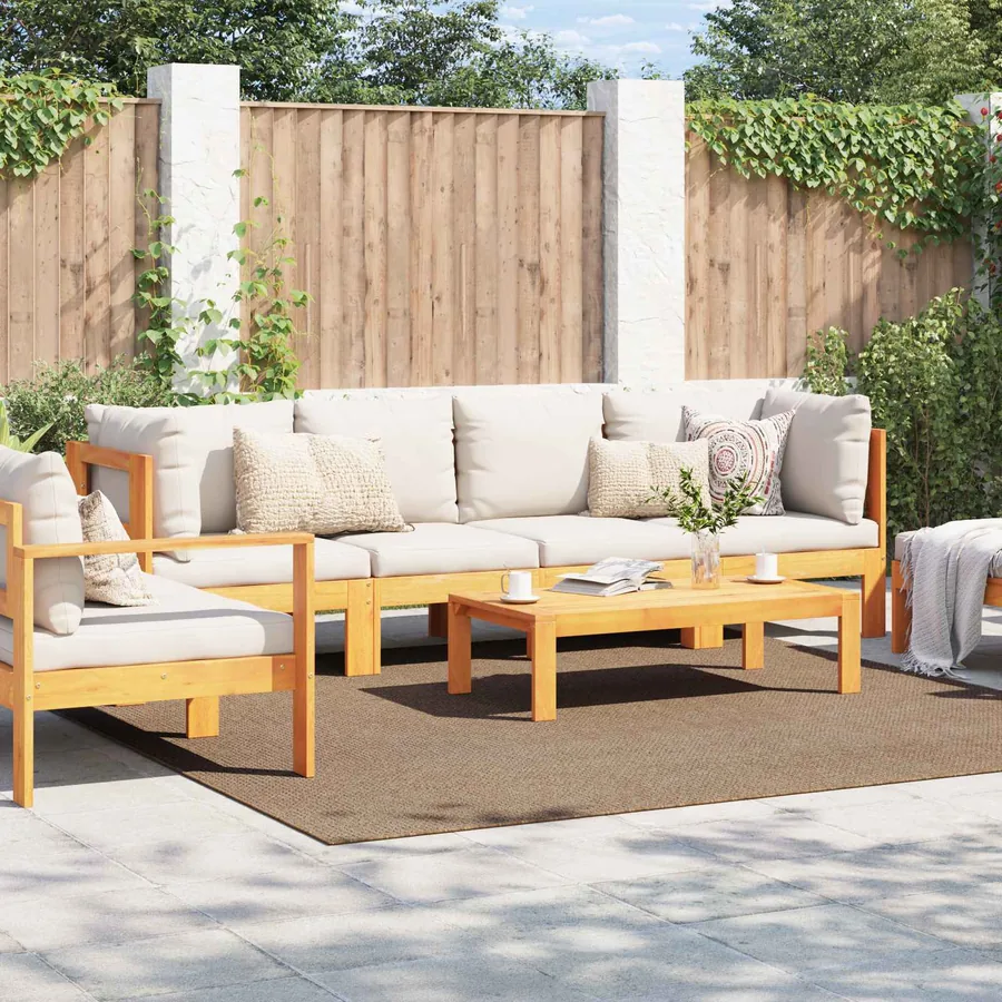 Tapis de surface Carré AGIRA Naturel 240 x 240 cm Polyester - 3