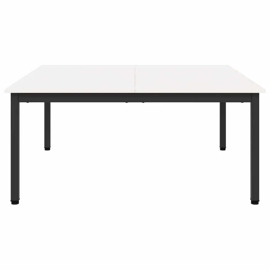 Table basse Blanc 100 x 100 x 45 cm Bois de pin massif - 5