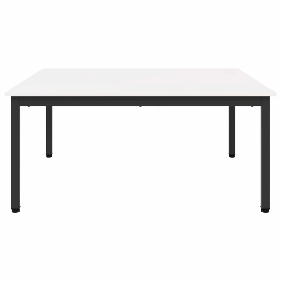 Table basse Blanc 100 x 100 x 45 cm Bois de pin massif - 6