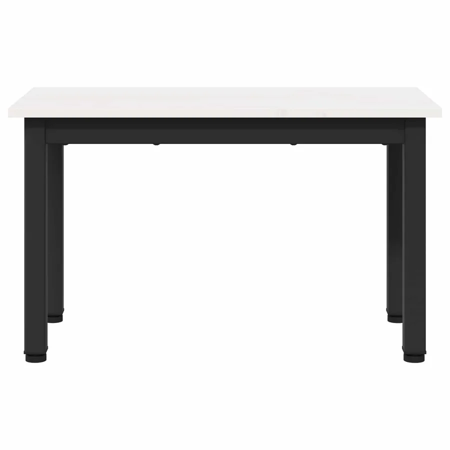 Table basse Blanc 60 x 30 x 36 cm Bois de pin massif - 5