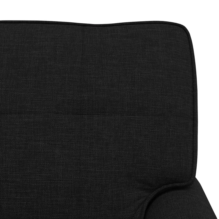 Chaise longue avec coussin Noir 91 x 157 x 91 cm tissu - 9