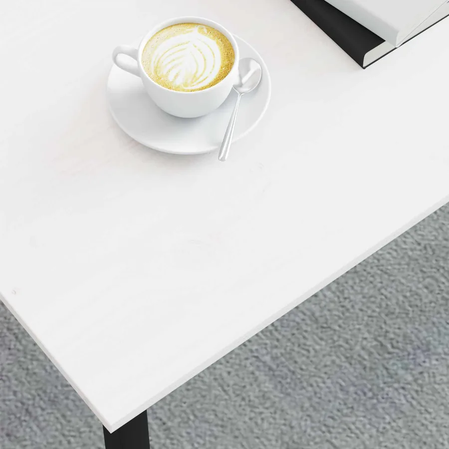 Table basse Blanc 100 x 50 x 45 cm Bois de pin massif - 4