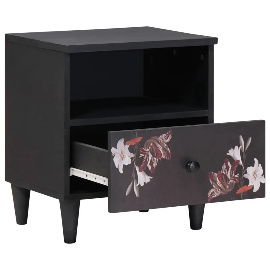 Table de chevet avec tiroir 2 pcs Marron 40 x 33 x 46 cm - 2