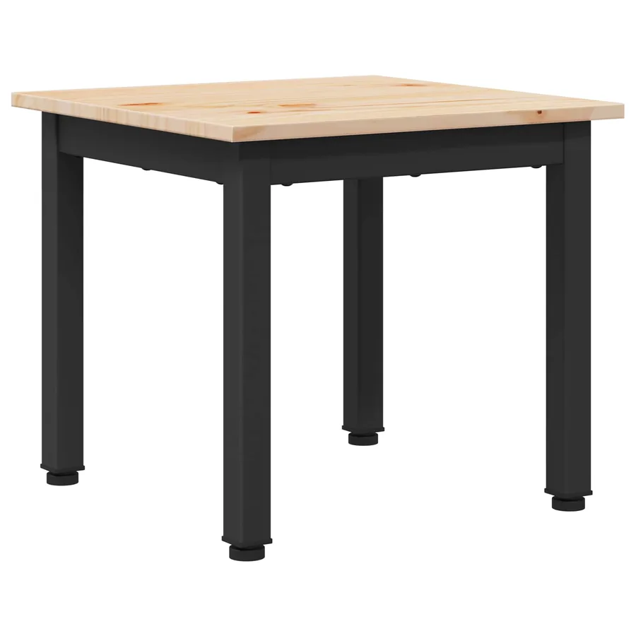 Table basse Naturel 40 x 40 x 36 cm Bois de pin massif - 2