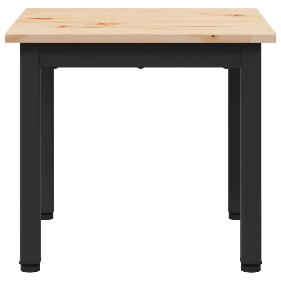 Table basse Naturel 40 x 40 x 36 cm Bois de pin massif - 5