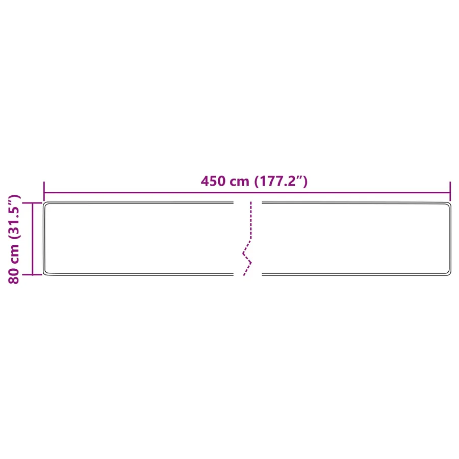 Coureur de Tapis MARSA Crème 80 x 450 cm Polyester et PVC - 7