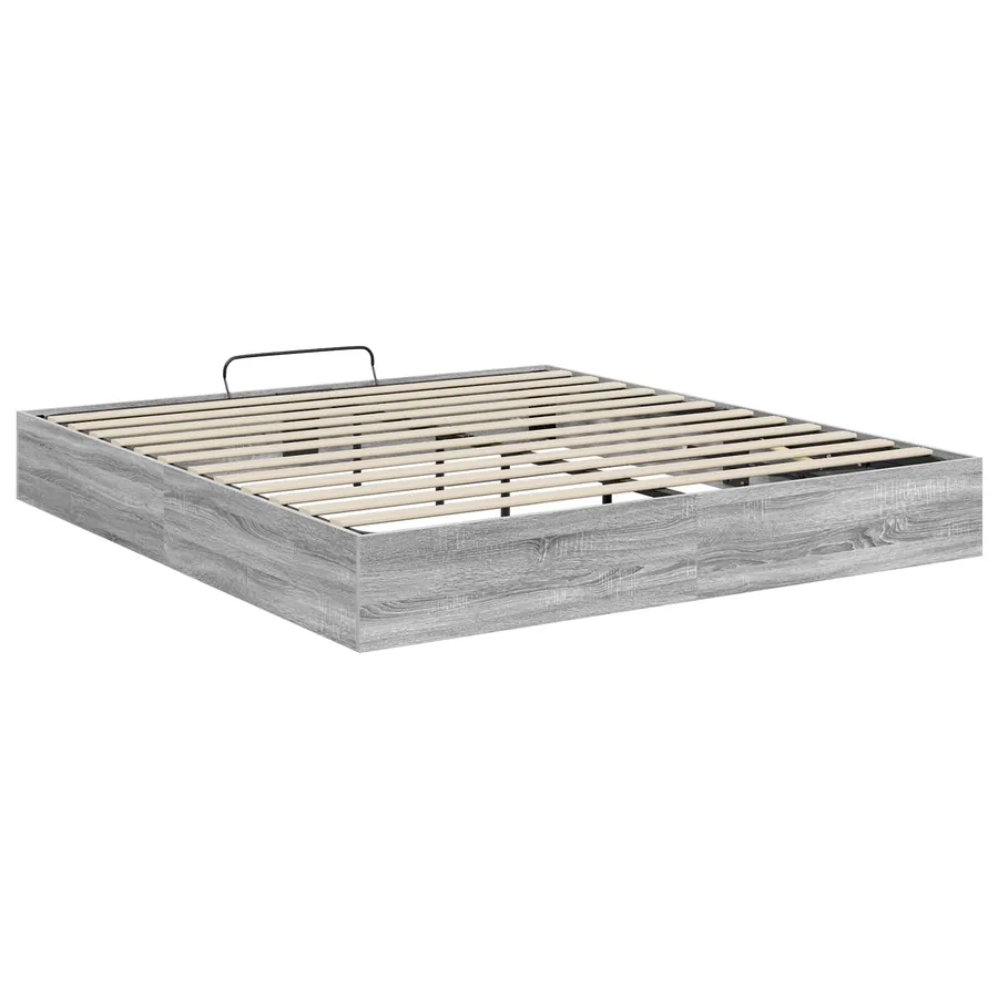 Cadre de lit ottoman Gris Sonoma 203 x 180 x 25 cm - 7