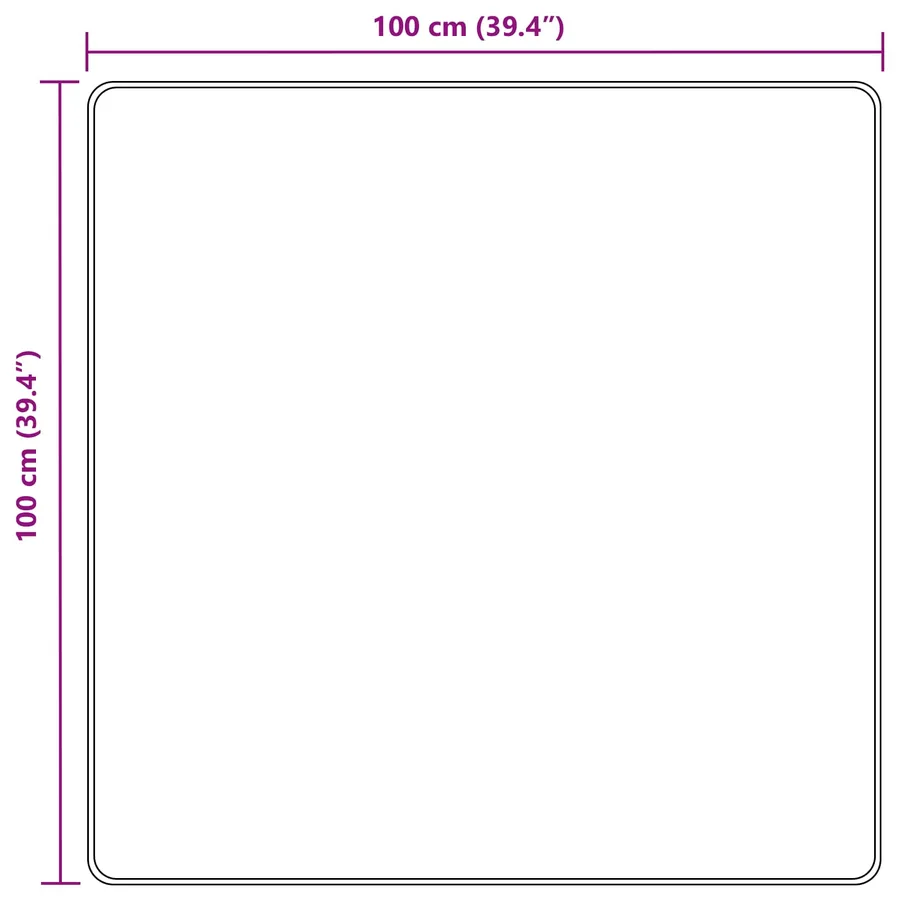 Coureur de Tapis MARSA Anthracite 100 x 100 cm Polyester et PVC - 7