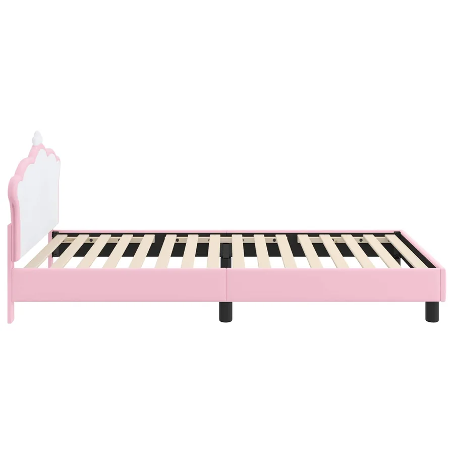 Cadre de lit pour enfants avec tête de lit Rose 80 x 200 cm PU - 6