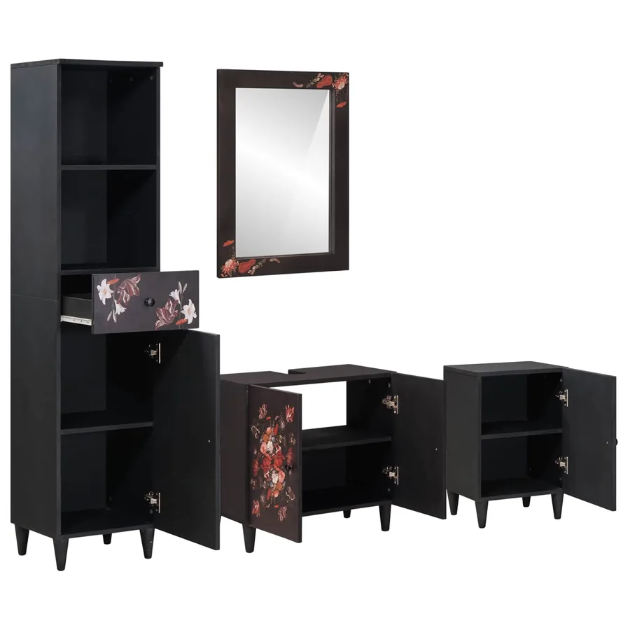 Ensemble de Meubles de Salle de Bain avec tiroir 4 pcs - 2