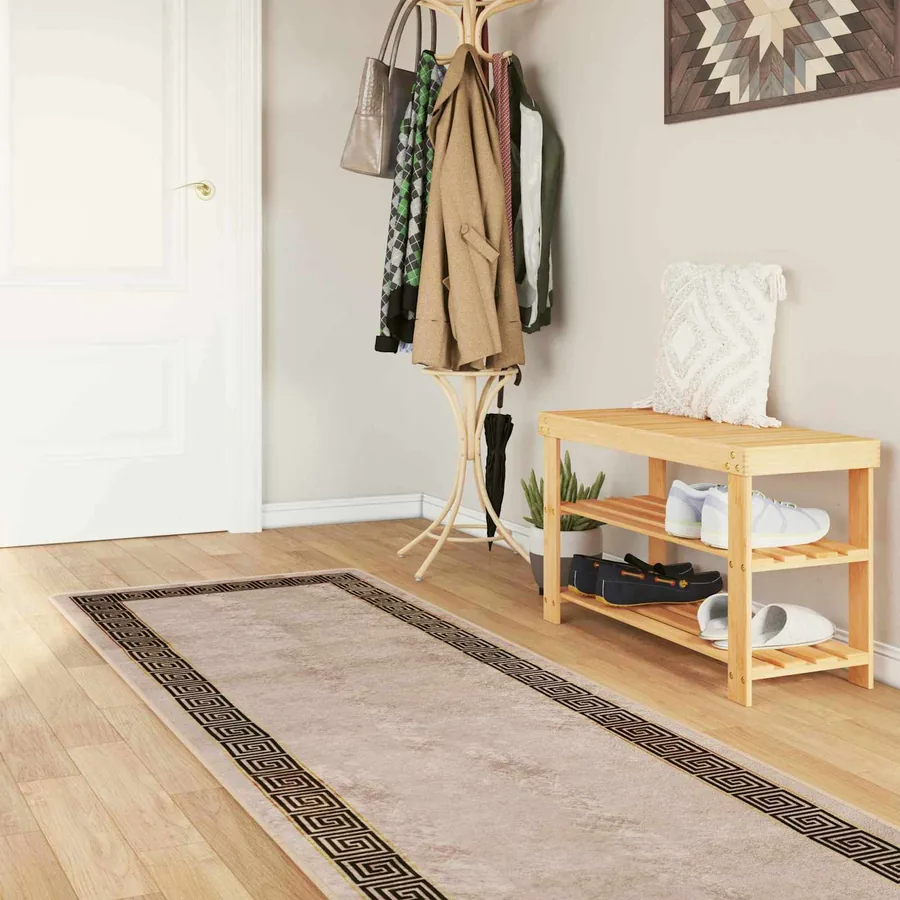 Coureur de Tapis MARSA Noir 100 x 400 cm Polyester et PVC