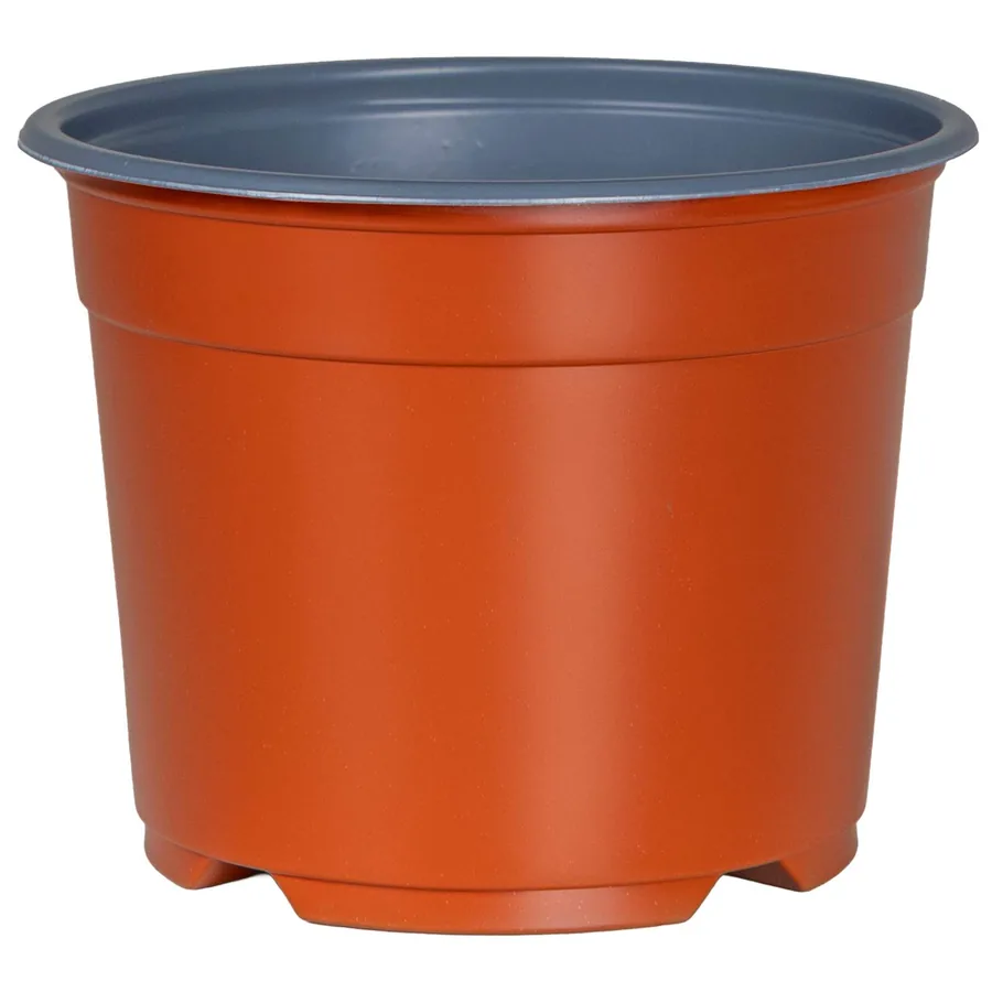 Pot à fleurs rond 200 pcs Terre cuite Ø 10 x 8 cm Plastique - 2