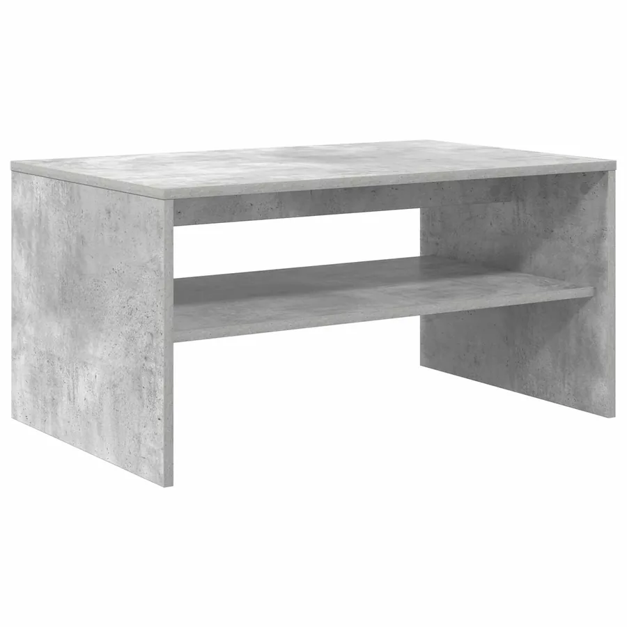Table basse Gris béton 80 x 50 x 40 cm Bois d'ingénierie - 2