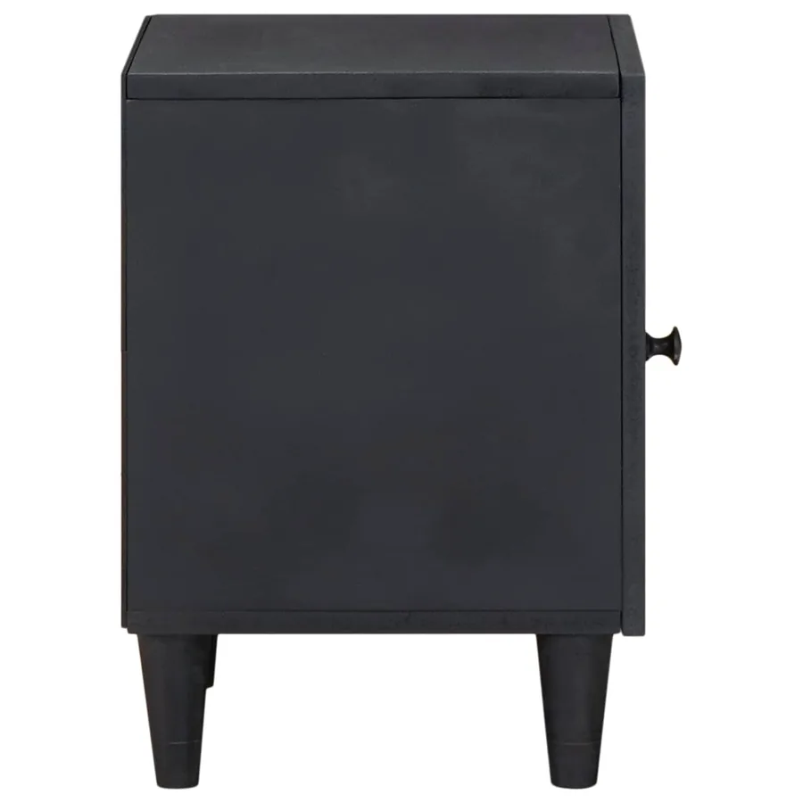 Cabinet de chevet avec porte Noir 40 x 33 x 46 cm - 4