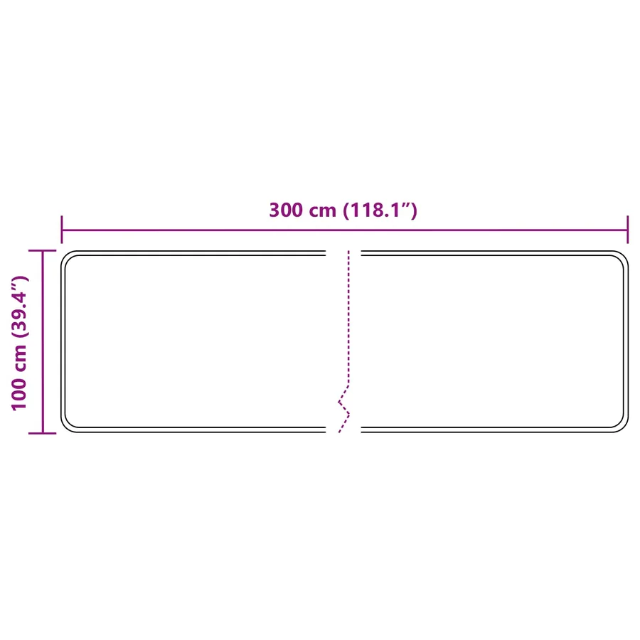Coureur de Tapis MARSA Sable 100 x 300 cm Polyester et PVC - 7