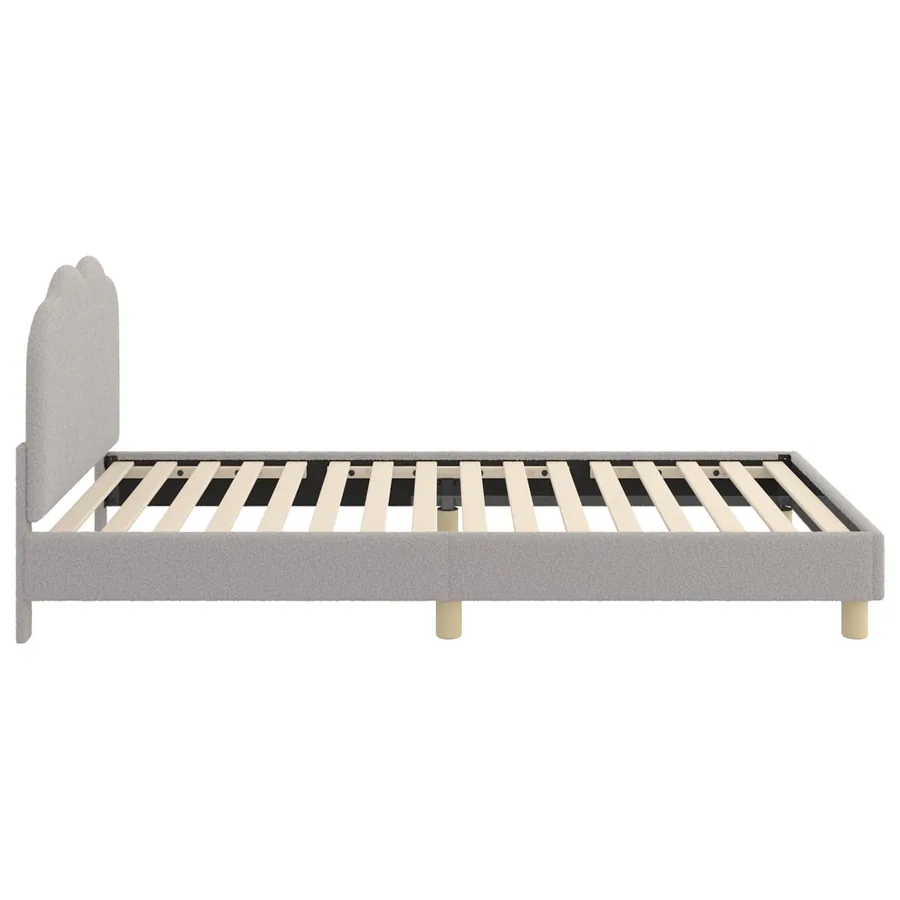 Cadre de lit pour enfants avec tête de lit Gris clair 90x190 cm - 5
