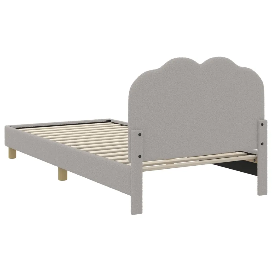 Cadre de lit pour enfants avec tête de lit Gris clair 90x190 cm - 6
