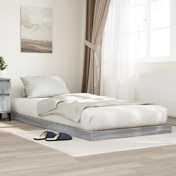 Cadre de lit surélevé Gris Sonoma 80 x 200 cm Bois d'ingénierie