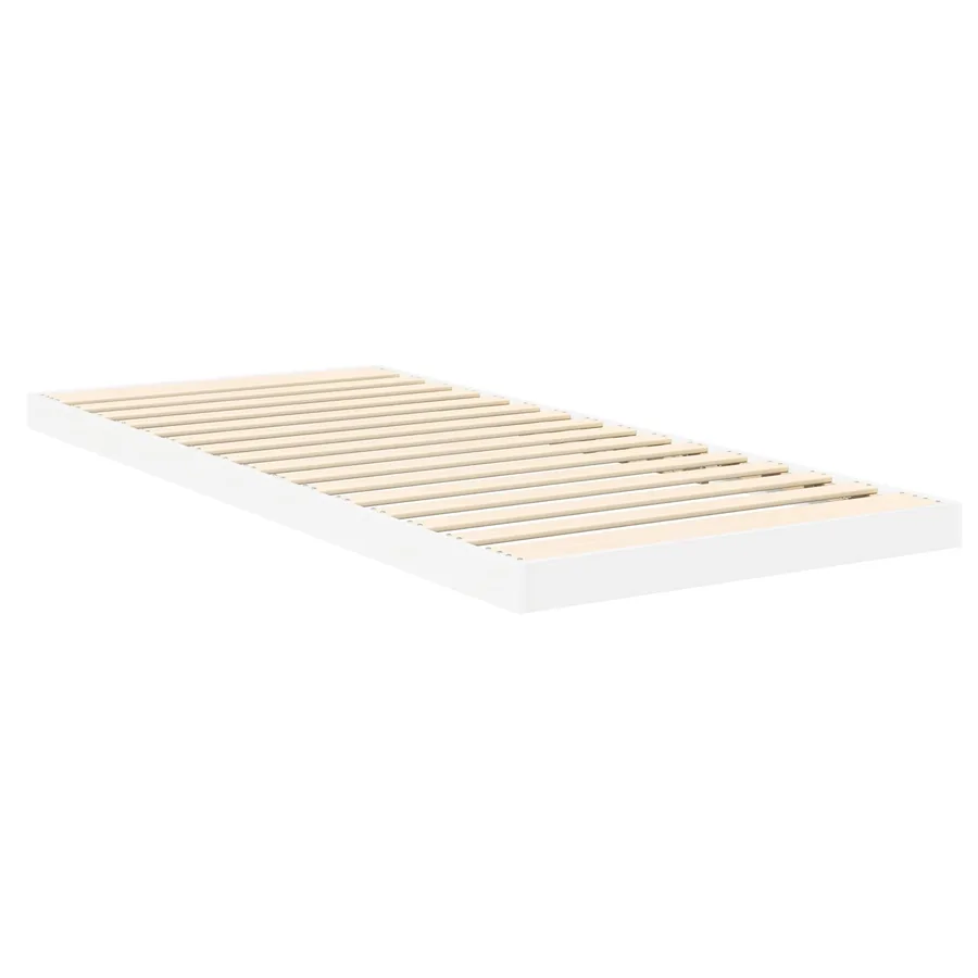 Cadre de lit surélevé Blanc 90 x 200 cm Bois d'ingénierie - 5
