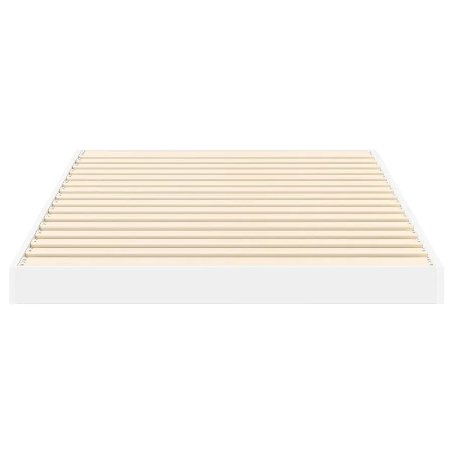 Cadre de lit surélevé Blanc 90 x 200 cm Bois d'ingénierie - 6