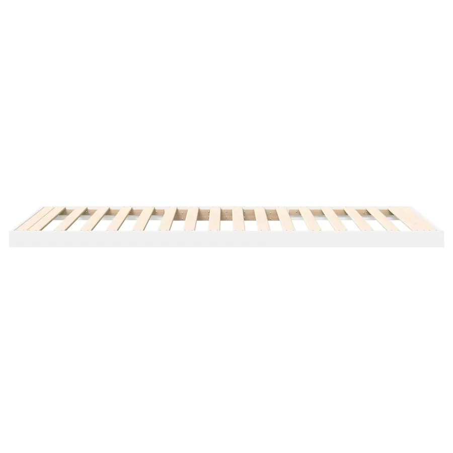 Cadre de lit surélevé Blanc 90 x 200 cm Bois d'ingénierie - 7