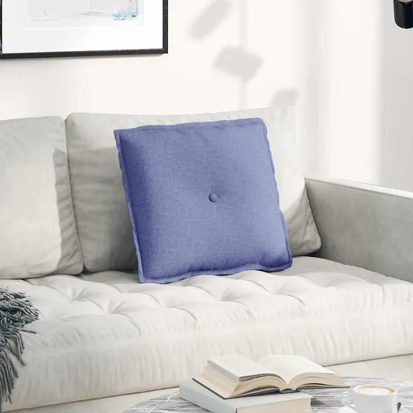 Coussin de Dos Bleu denim 50 x 19 x 45 cm tissu