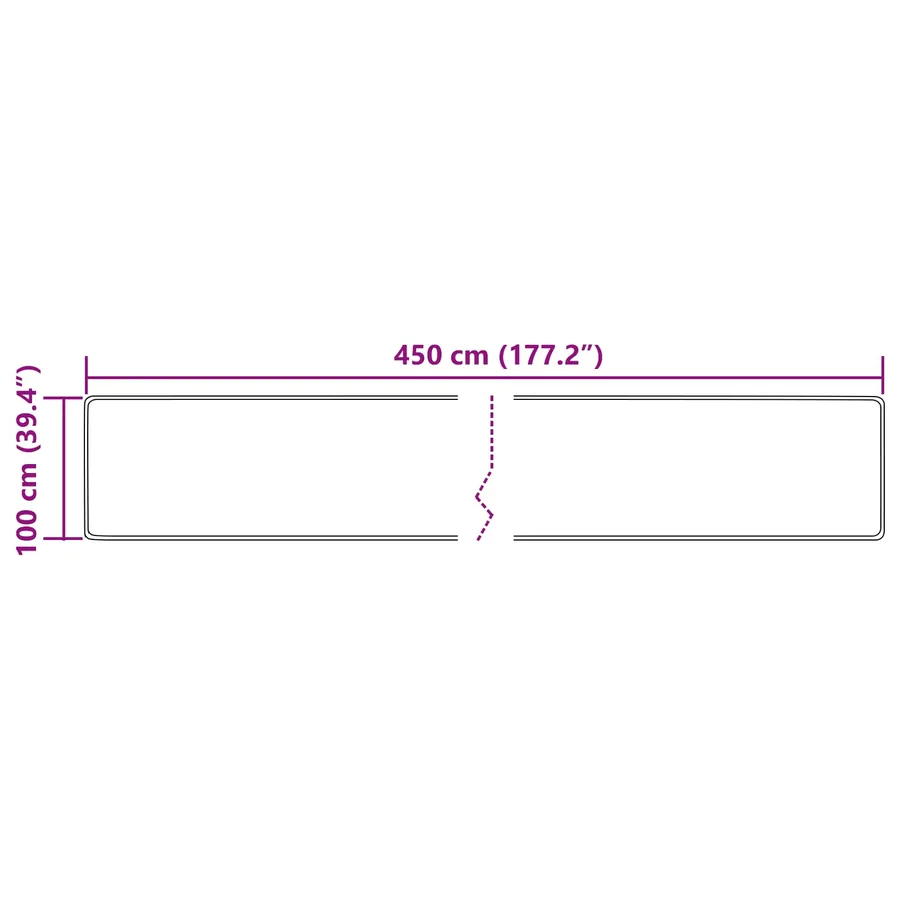 Coureur de Tapis MARSA Crème 100 x 450 cm Polyester et PVC - 7