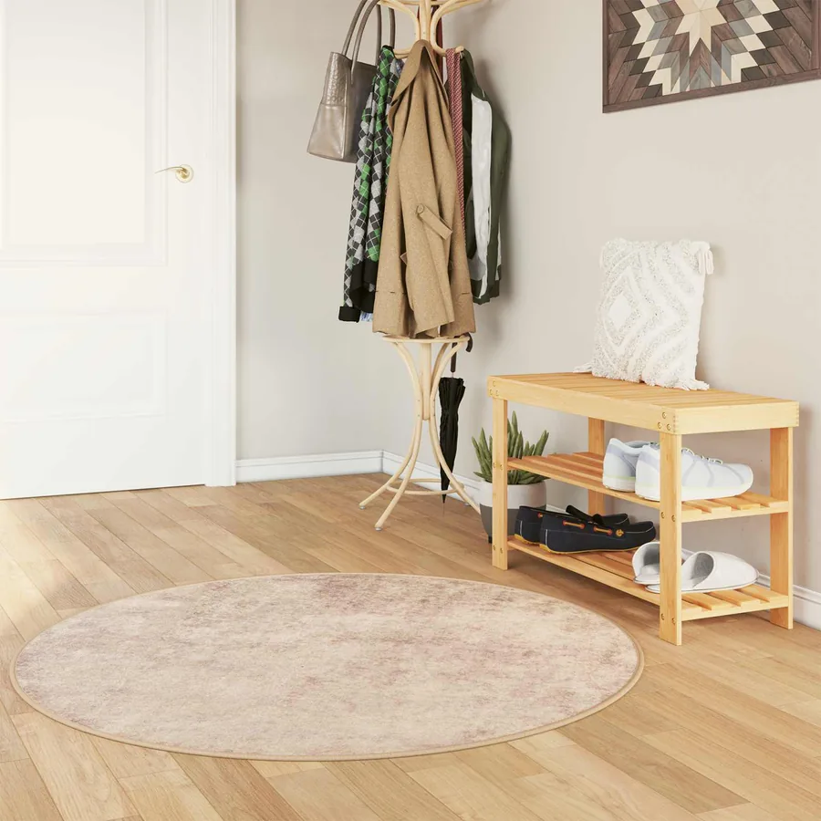 Coureur de Tapis MARSA Beige 120 x 120 cm Polyester et PVC
