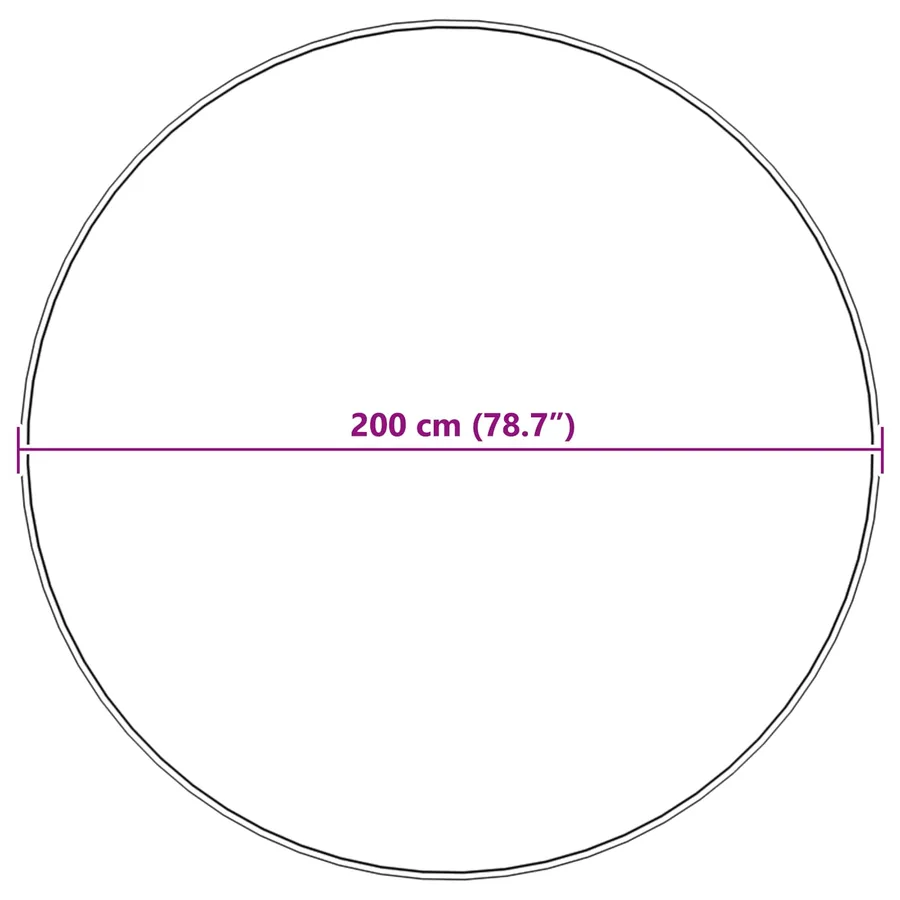 Tapis en fausse TAFALLA Beige Ø 200 cm Polyester - 8