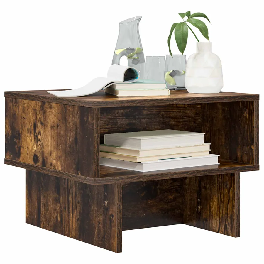 Table basse Chêne fumé 48 x 46 x 35 cm Bois d'ingénierie - 3