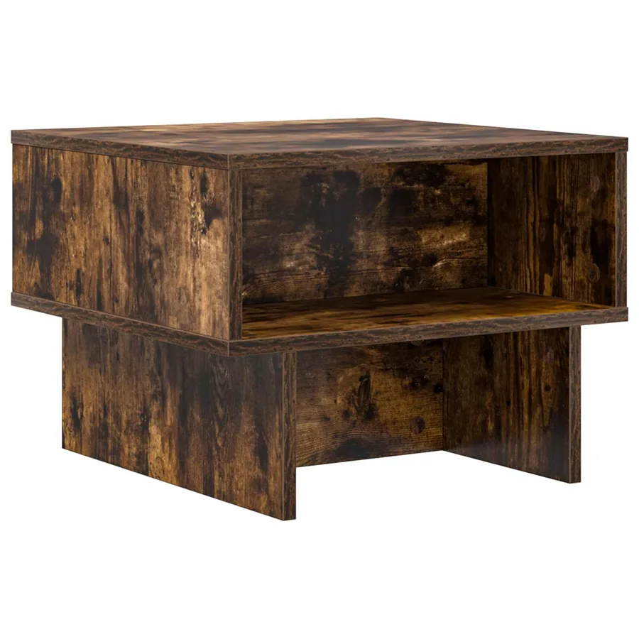 Table basse Chêne fumé 48 x 46 x 35 cm Bois d'ingénierie - 7