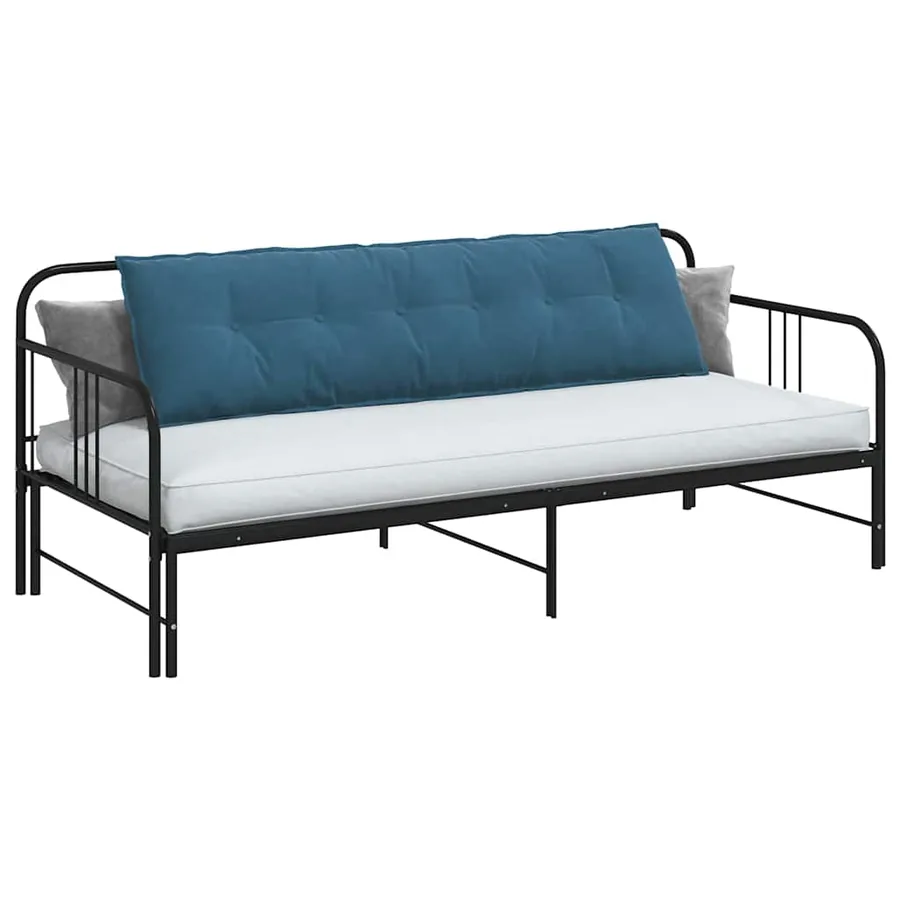 Coussin de Dos Bleu 180 x 50 cm Tissu en velours côtelé - 3