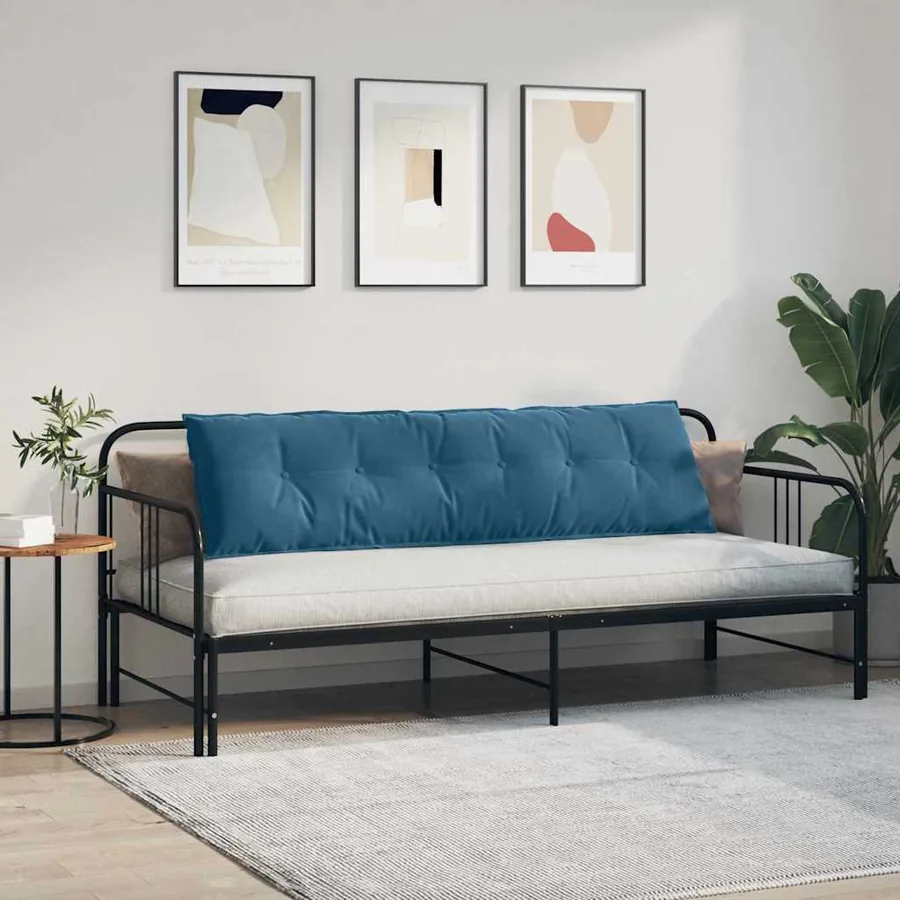 Coussin de Dos Bleu 180 x 50 cm Tissu en velours côtelé - 4