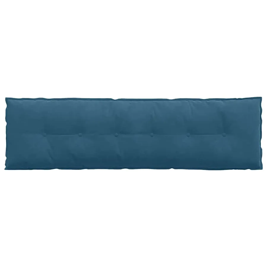 Coussin de Dos Bleu 180 x 50 cm Tissu en velours côtelé - 6