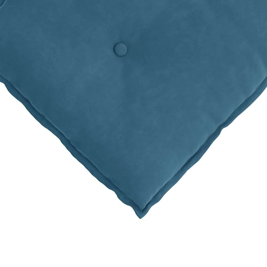Coussin de Dos Bleu 180 x 50 cm Tissu en velours côtelé - 7