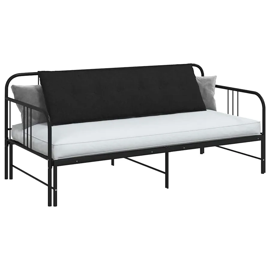 Coussin de Dos Noir 160 x 19 x 50 cm tissu - 3