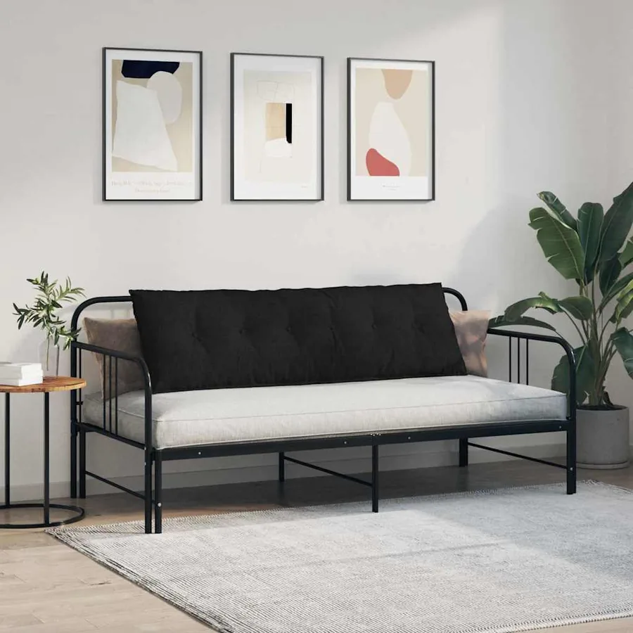 Coussin de Dos Noir 160 x 19 x 50 cm tissu - 4