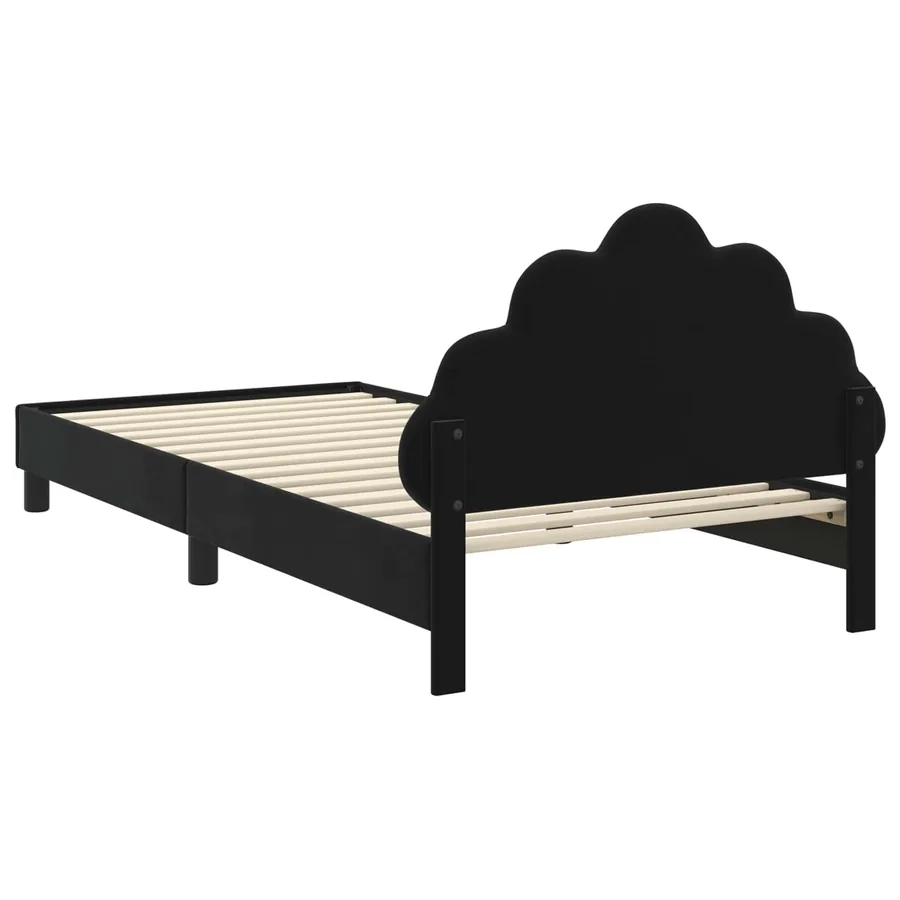 Cadre de lit pour enfants avec tête de lit Noir 80 x 200 cm - 7