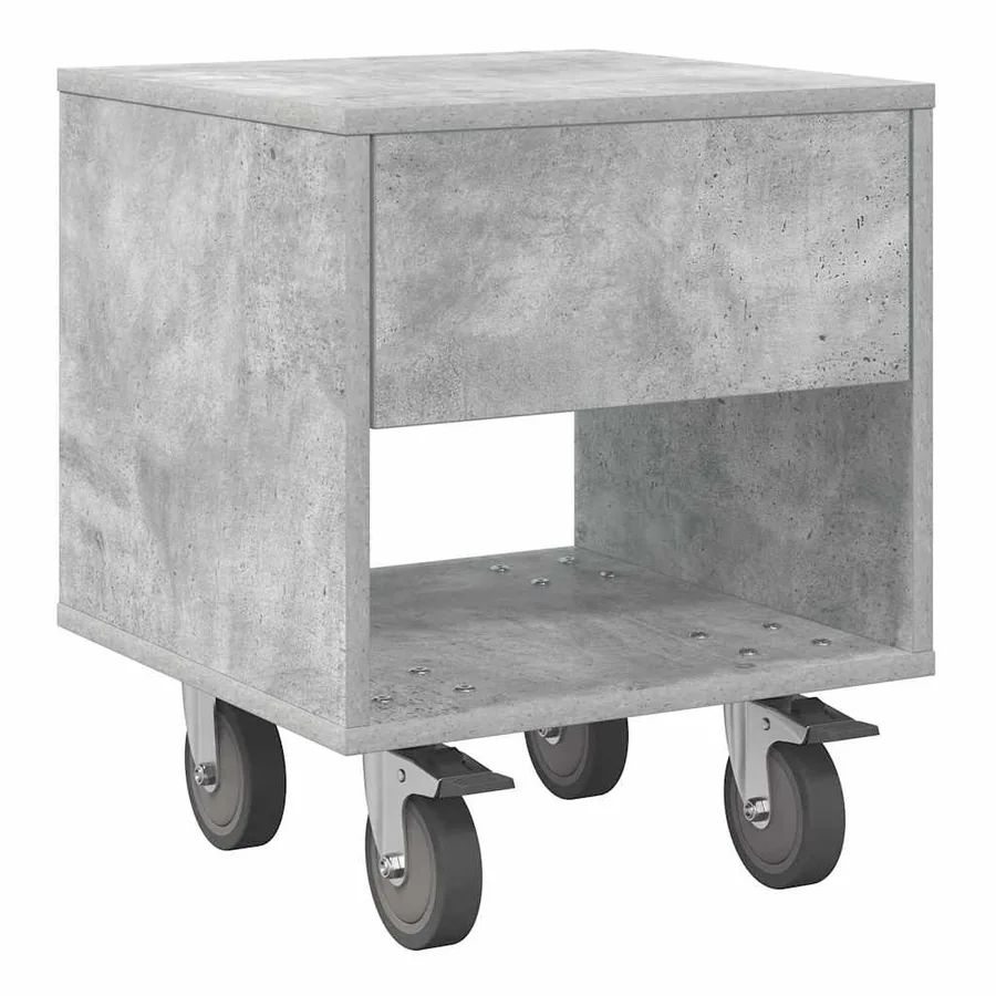 Table de chevet 2 pcs Gris béton 40,5 x 40 x 48 cm - 5