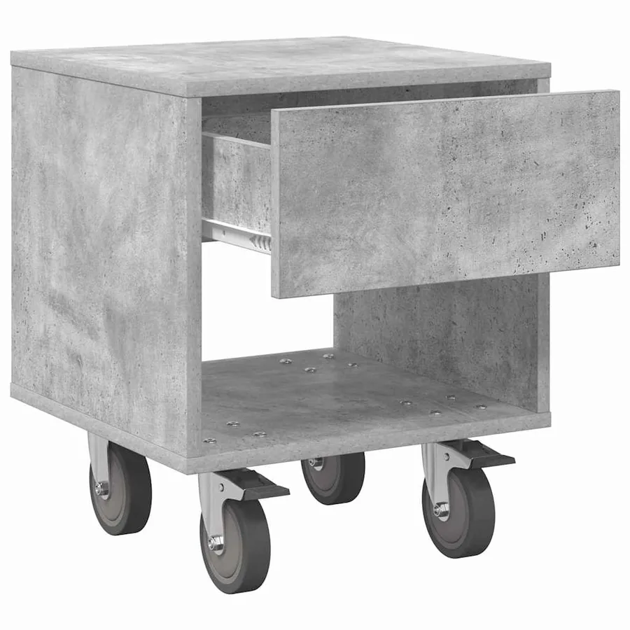 Table de chevet 2 pcs Gris béton 40,5 x 40 x 48 cm - 6