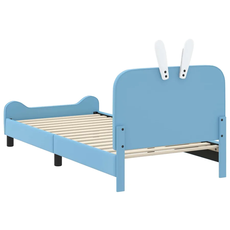 Cadre de lit pour enfants avec tête de lit Bleu 90 x 200 cm PU - 7