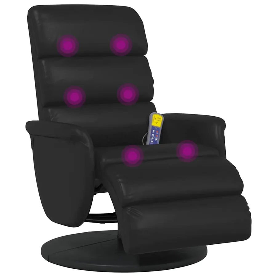 Fauteuil de massage inclinable Noir 71 x 98 x 106 cm - 2