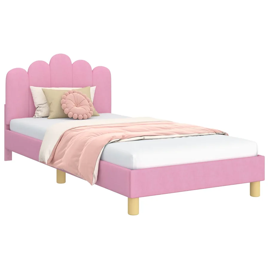 Cadre de lit pour enfants avec tête de lit Rose 90 x 190 cm - 2