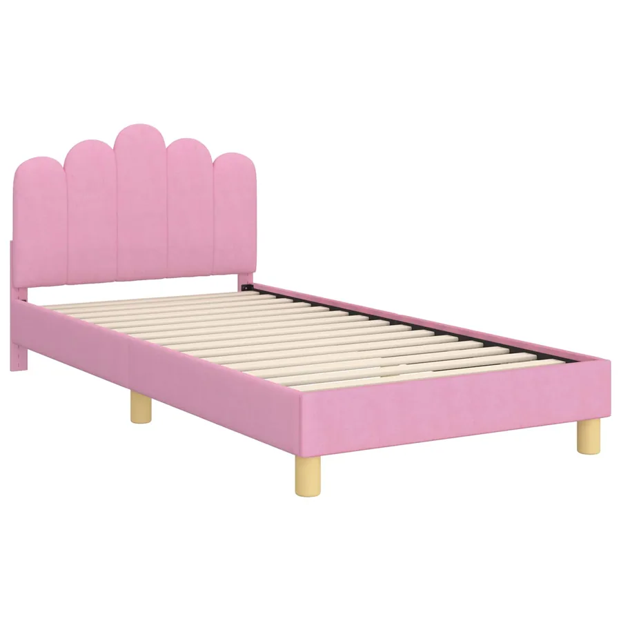 Cadre de lit pour enfants avec tête de lit Rose 90 x 190 cm - 4