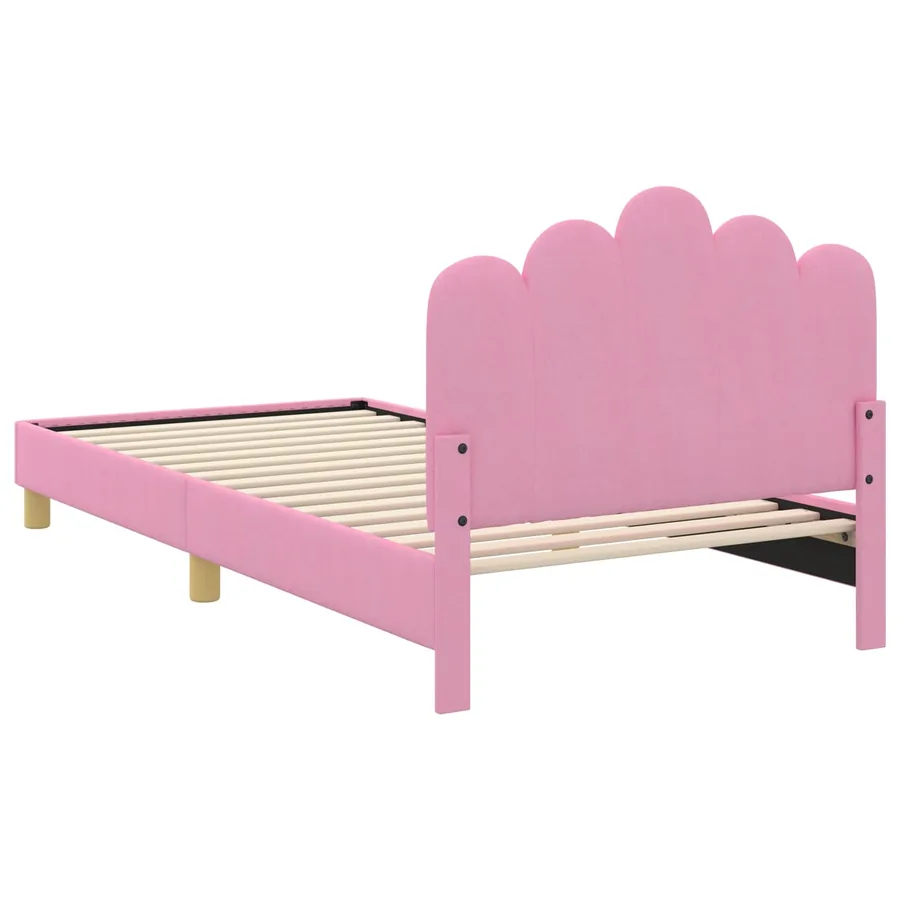 Cadre de lit pour enfants avec tête de lit Rose 90 x 190 cm - 7