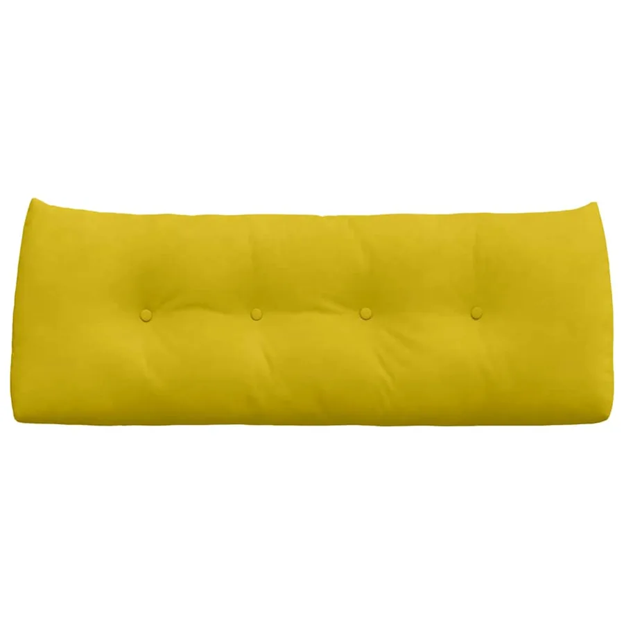 Coussin de Dos Jaune 120 x 24 x 50 cm Velours - 6