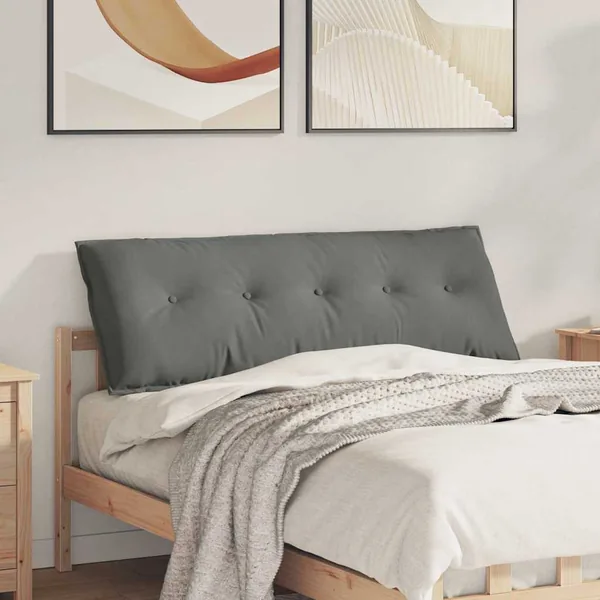 Coussin de Dos Gris foncé 140 x 50 cm Tissu en microfibre