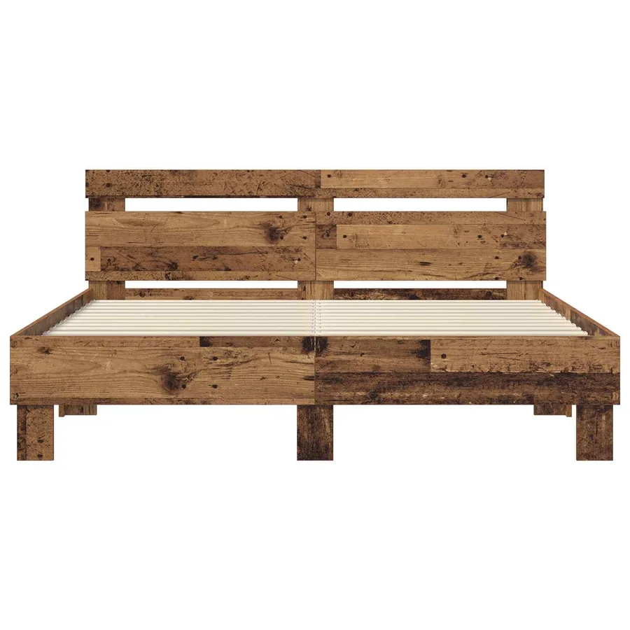 Cadre de lit Bois ancien 140 x 200 cm Bois d'ingénierie - 4