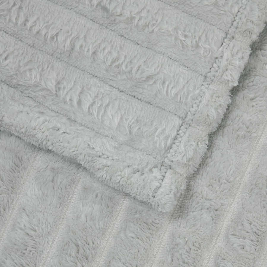 Jeté Gris 150 x 130 cm Toison - 5